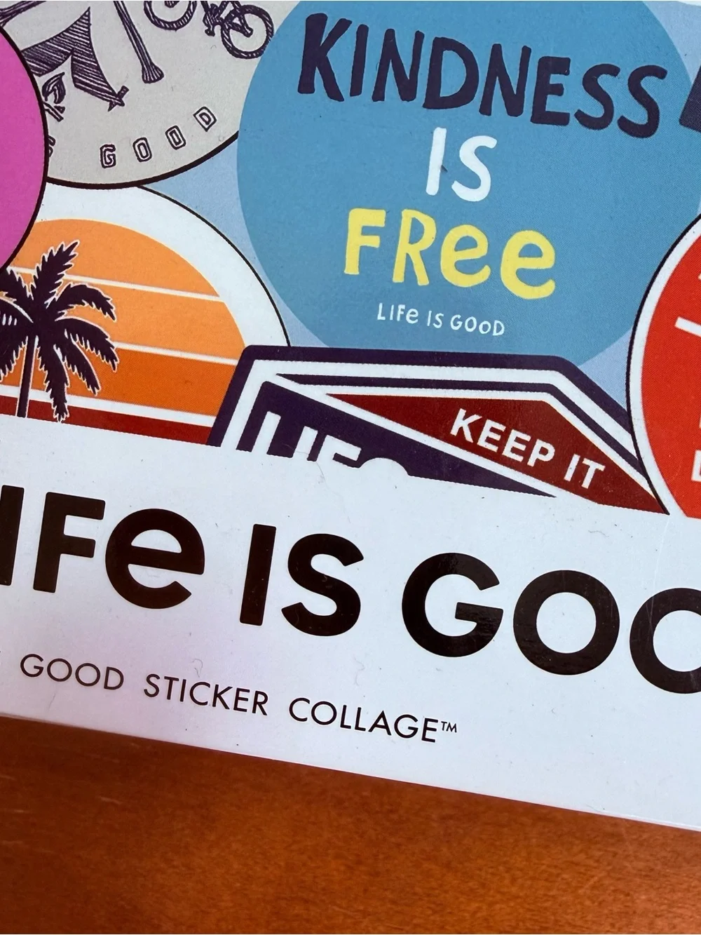 1500 piece Life Is Good Sticker Collage Puzzle - Colorful Multi Sticker Design
